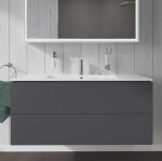 DURAVIT - L-Cube Umyvadlová skříňka 55x122x48 cm, 2 zásuvky, grafit mat LC624304949