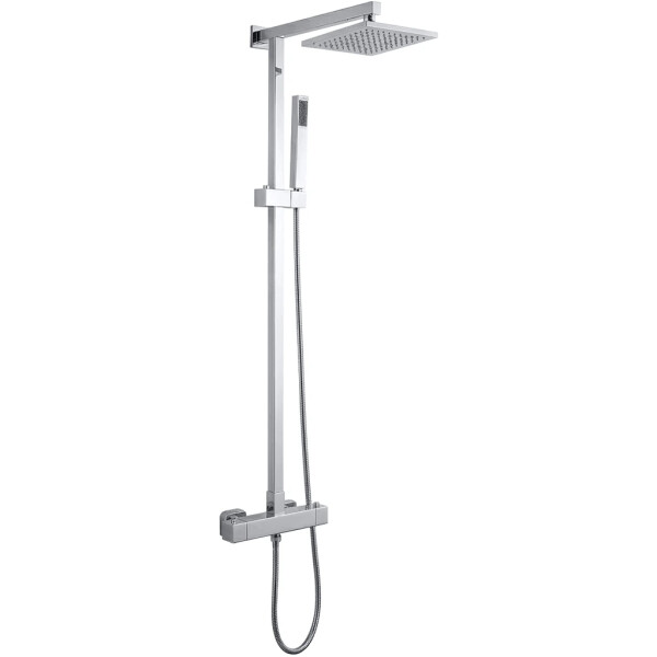 CERANO - Sprchový nástěnný sloup Elma - termostatická sprchová baterie - chrom CER-423607