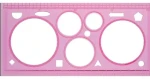 Panta Plast rýsovací šablona s kruhy 20 cm / Šablona (370174)
