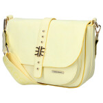 Moderní dámská koženková crossbody kabelka LB Lussia, žlutá