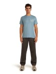 Pánské merino triko s krátkým rukávem ICEBREAKER Mens 150 Tech Lite SS Tee Peaceful Pass, Flint Blue velikost: M