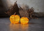 STAR TRADING Venkovní LED osvětlení Harvy Pumpkin 28 cm, oranžová barva, plast