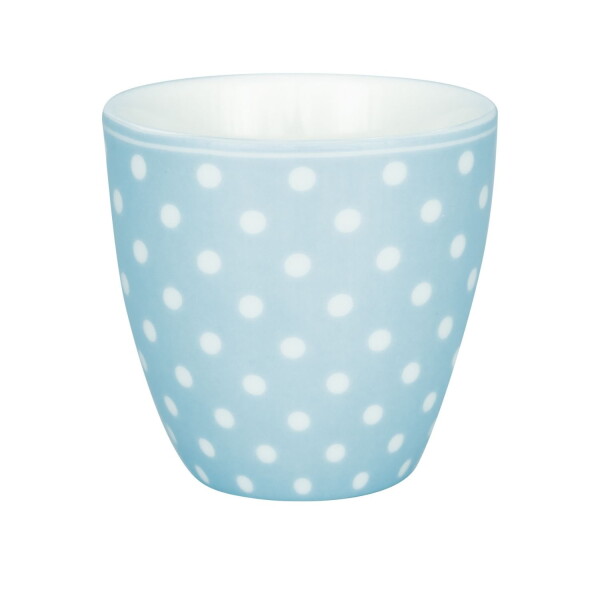 GREEN GATE Mini latte cup Dotty Pale Blue 130 ml, modrá barva, porcelán