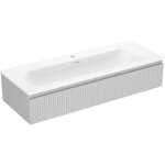 MEXEN/S - Rivel koupelnová skříňka 120 cm s umyvadlem Vela, 1 šuplík, reliéf , šedá mat/bílá mat 91A20-12023-1-BF62-W23M01