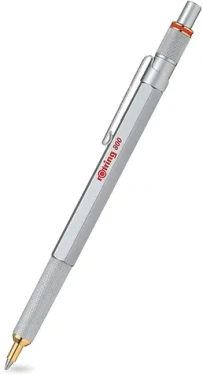 Rotring 800 stříbrná / kuličkové pero / barva náplně: černá (2032580)