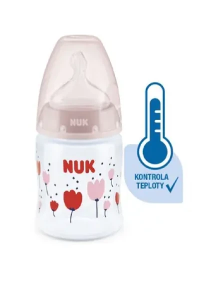 NUK FC Plus láhev s kontrolou teploty s květinami 150ml červená (NU10743891-BR)