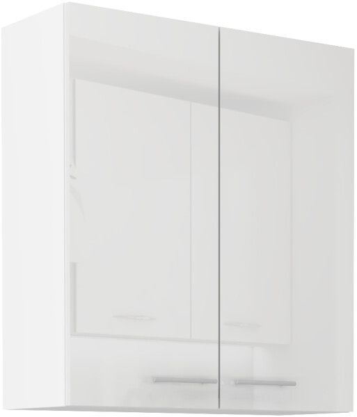 Horní skříňka Lara 80 G-90 2F Barva korpusu: Bílá, Barva dvířek: Bílý lesk
