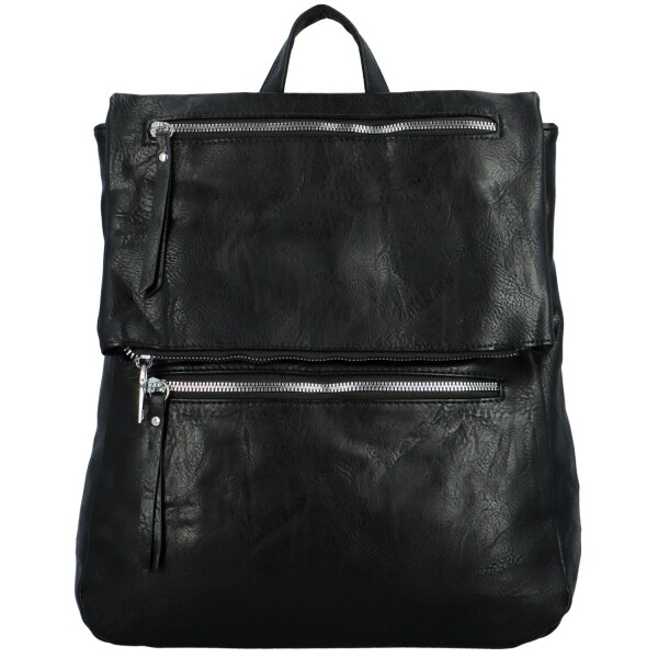 Stylový dámský koženkový kabelko-batoh Admir, černý