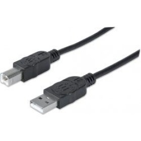 Manhattan Hi-Speed USB 2.0 Kabel A-B M M 1m / černý (306218-MA)