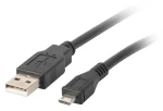 Lanberg Kabel USB-A - Micro-USB černá / Datový kabel / USB 2.0 / 1 m (CA-USBM-10CC-0010-BK)