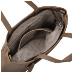 Módní dámská koženková kabelka na rameno Lamia, tmavě béžová