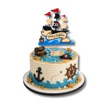 Dortisimo Zápich do dortu Happy Birthday s pirátskou lodí