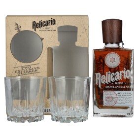 Relicario Ron Dominicano Superior 40% 0,7 l (dárkové balení 2 sklenice)