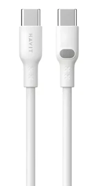Havit CB6280 bílá / Kabel USB-C / USB-C (M) - USB-C (M) / 1 m / 100 W (CB6280)