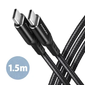 AXAGON BUCM-CM15AB HQ Datový kabel USB-C 2.0 - USB-C 1.5m 60W černá (BUCM-CM15AB)