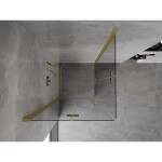 MEXEN/S - Mist-F Duo sprchový kout skládací dveře 85 x 85, transparent, zlato kartáčovaná 8A6-085L-085P-55-00