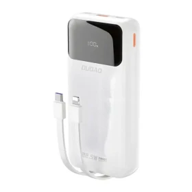 Dudao K15Pro 20000mAh bílá / Powerbanka / USB-C / USB-A / vestavěné kabely Lightning / USB-C / 22.5W