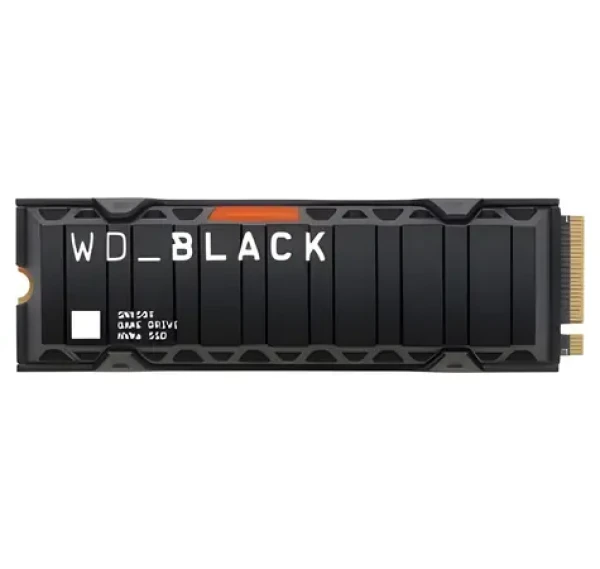 WD Black SN850X 1TB chladič / M.2 SSD 2280 / PCIe Gen4 x4 / TLC / čtení: 7300 MBps / zápis: 6300 MBps / 5y (WDBB9H0010BNC-WRSN)