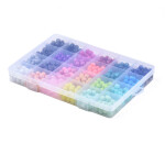 Skleněné korálky - barevný megamix - ∅ 8 mm - krabička