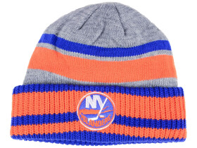Pánská Zimní Čepice New York Islanders adidas NHL Heathered Grey Beanie