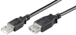 MicroConnect kabel USB2.0 A (M) - USB2.0 A (F) 5m černá / 480Mbit/s (USBAAF5B)