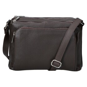 Stylová dámská kožená crossbody Robertina, čokoládově hnědá