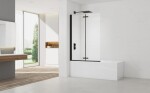 Vanová zástěna SAT SK 150x105 cm černá SATVZSKNEW105C SATVZSKNEW105C