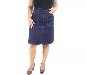 Dámská sukně jeans Rusty Pistons Ely - 4Xl / modrá