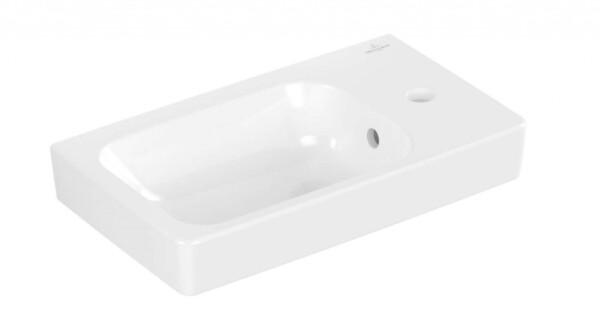 VILLEROY & BOCH - Architectura Umývátko 48x28 cm, s přepadem, otvor pro baterii vpravo, CeramicPlus, alpská bílá 438648R1