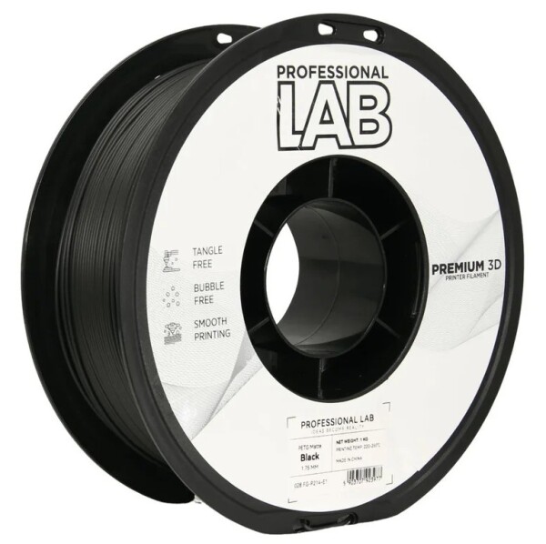 PETG filament 1,75 mm černý matný Professional Lab 1 kg
