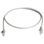 Telegärtner 100009268 RJ45 síťové kabely, propojovací kabely CAT 6 15.0 m šedá samozhášecí, S průchodkou chránící proti zlomení 1 ks