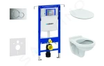 GEBERIT - Duofix Set předstěnové instalace, klozet Alpha se sedátkem, tlačítko Sigma01, lesklý chrom 111.355.00.5 ND2