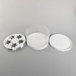 Cake star Plastový kulatý box na cupcakes nebo dort bílý 1 patro (na 5ks)