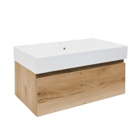Koupelnová skříňka s umyvadlem SAT B-Way 79x30x45 cm dub BWAY80OAKU2 BWAY80OAKU2