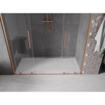 MEXEN/S - Velar Duo posuvné sprchové dveře 180, transparent, měď kartáčovaná 871-180-000-02-65