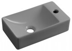 SAPHO - MARGITHA keramické umývátko 38x22cm, otvor pro baterii vpravo, šedá MGT3822GR