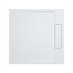 CERANO - Sprchová vanička čtvercová Loro - litý mramor - bílá matná - 100x100x3,5 CER-437090