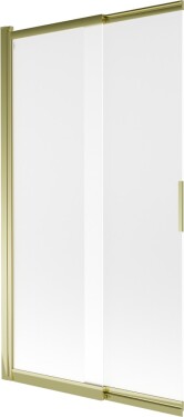 MEXEN - Fox 2-křídlá posuvná vanová zástěna 100 x 150 cm, dekor, zlatá 891-100-002-50-30