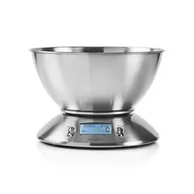 Nedis KASC111SI stříbrná / Kuchyňská váha / max. hmotnost 5 kg / vyjímatelná mísa (KASC111SI)
