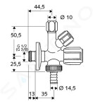 SCHELL - Comfort Kombinovaný rohový ventil, chrom 035500699