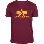 Alpha Industries Tričko Basic T-Shirt bordové XXL
