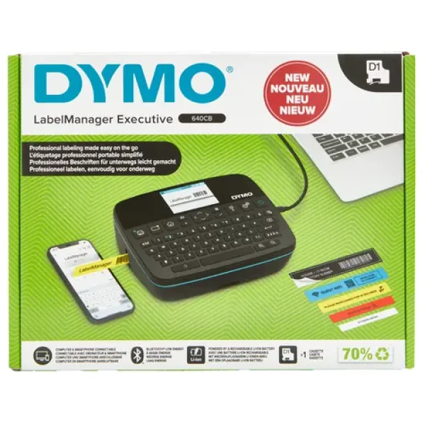 Dymo LabelManager 640CB / Popisovač / D1 pásky 6-24mm / Bluetooth / USB-C / dobíjecí baterie (2202104)