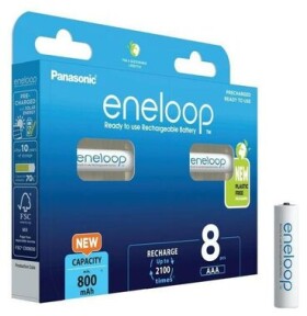 Panasonic Eneloop Nabíjecí baterie AAA 800 mAh 8 ks / Ni-MH / blistr (BK-4MCDE/8BE)