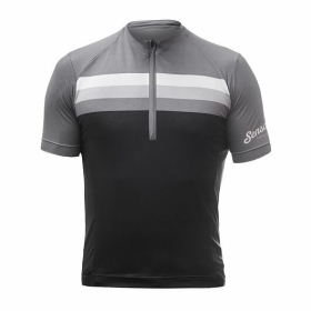Pánský cyklistický dres kr. rukáv Sensor Cyklo Tour black stripes