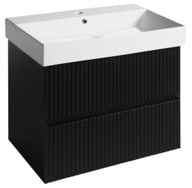 SAPHO - FILENA umyvadlová skříňka 67x51,5x43cm, černá mat strip FID1270BS