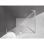 MEXEN/S - Velar L sprchový kout, posuvné dveře 100 x 85, transparent, bílá 871-100-085-03-20