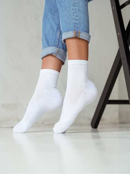 Milena Unique 0071-001 Poloviční froté ponožky 35-41 černá 38-41