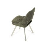 Jídelní židle, zelená, látka bouclé, DCL-W1174 GRN2