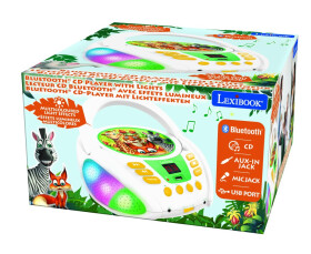 Lexibook CD přehrávač Zvířátka s bluetooth a světelnými efekty - Alltoys Lexibook