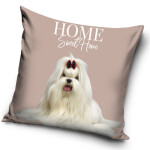 Dekorační polštářek Maltézský psík Princezna Béžový